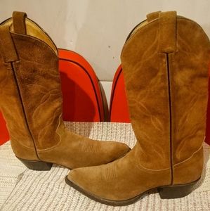 WOMENS TONY LAMA Style 6987 Tan BROWN Suede Western COWBOY BOOTS SIZE 8.5B